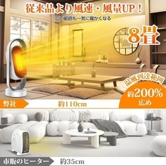 【新品】セラミックヒーター ヒーター 2025冬新型＆上下左右自動首振り立体送風の画像