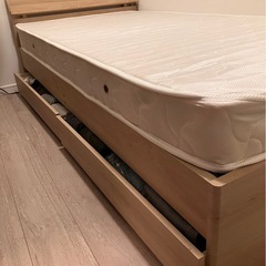 【お取引決定しました】シングルベッド　マットレス付き　の画像