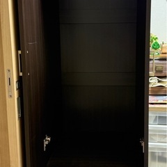 ニトリ　ワードローブ　ダークブラウンの画像