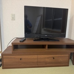 【美品】32インチDVD付きテレビ+テレビ台セット