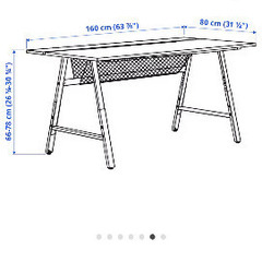 IKEA UTESPELARE ゲーミングデスク ブラックの画像