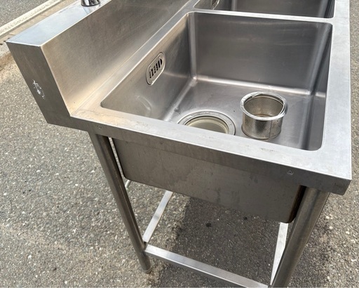 ⭐︎中古品　 2槽シンク　1200×600×800mm  厨房用品⭐︎