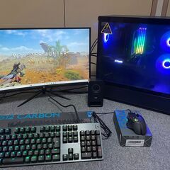 受け渡し予定者決定　現在商談中🦖モンハン推奨環境対応ゲーミングPC　ロジクールデバイス　高FPSモニターセットの画像
