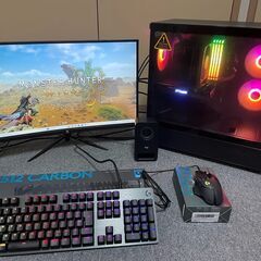 受け渡し予定者決定　現在商談中🦖モンハン推奨環境対応ゲーミングPC　ロジクールデバイス　高FPSモニターセットの画像