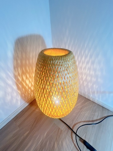 IKEA　BÖJA ベイヤ テーブルランプ, 竹/ハンドメイド