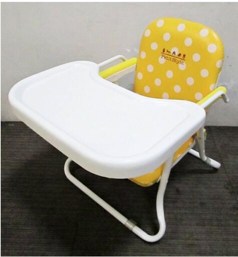 ハピネス　Petit Style 折りたたみ式ベビーローチェア　くるりとまわるテーブル付き　6か月～3歳　軽量・コンパクト　トレー　シンプル