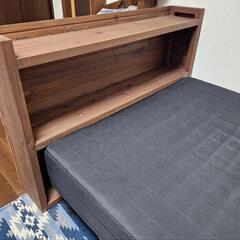 (中古品)シングルベッド・脚付きマットレスタイプ(ブラック)の画像