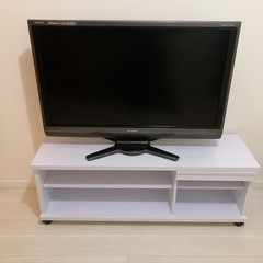 【値下げ】テレビ、テレビ台のセットの画像
