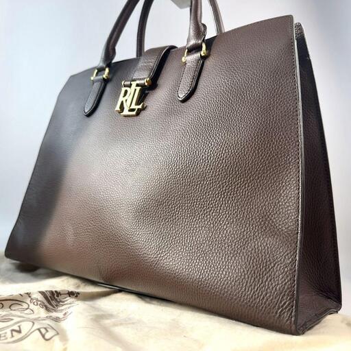 【美品】ローレンラルフローレン トートバッグ レザー ブラウン