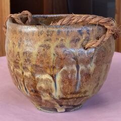 花器　陶器　下げ紐の画像