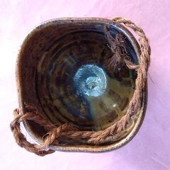 花器　陶器　下げ紐の画像