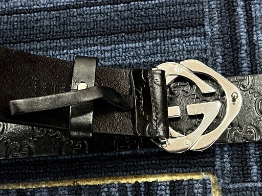希少 GUCCI（グッチ）182320 グッチシマ GGバックル レザー ベルト