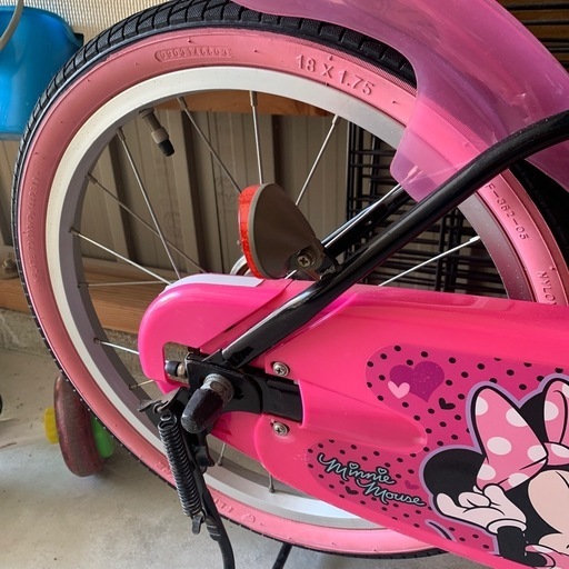 取引中！子供用自転車　ミニーちゃんのイラスト