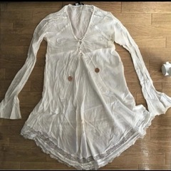 PATRIZIA PEPE 38 ガーリートップスギャザーシルクレース