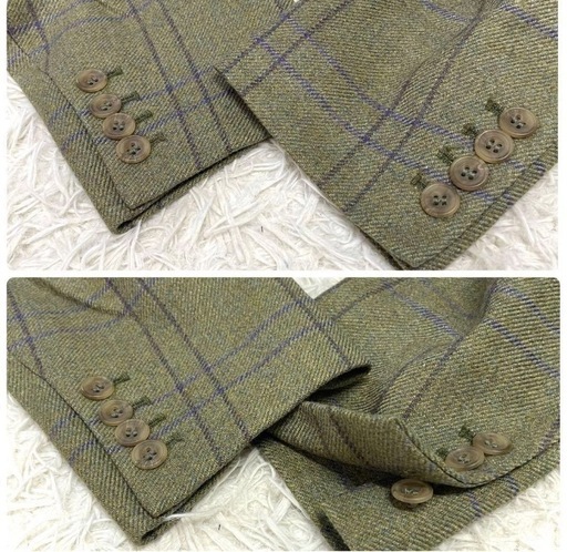 【タグ付き】HACKET LONDON シューティングスーツ　ツイード　チェック