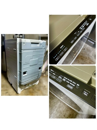 Cuble NAｰVG1100L 2017年製 ななめドラム洗濯機 LEDタッチパネル エコナビ ナノイー においスッキリコース 約30度おしゃれ着コース 低温風パワフル乾燥