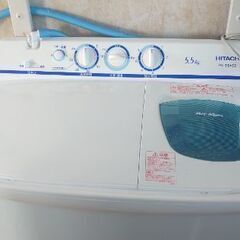 出ました！【✨美品✨ 使用感の無い】二槽式洗濯機！画像の全部そろい！【若者にも根強い人気❗】日立 2槽式洗濯機 ( PS-55AS2W )  第二弾の画像