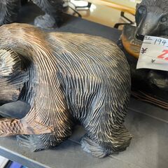 リサイクルショップどりーむ鹿大前店　No195 クマ　置物　木彫り　の画像