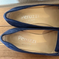 ❤︎イタリア製❤︎Peruzzi ネイビー スエード ローファー37の画像