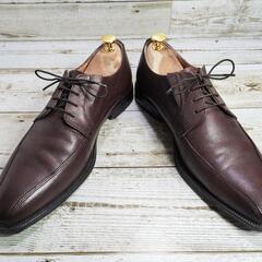 stefanorossi ステファノロッシ スワールトゥ 25.0cm ブラウン 茶 本革 本皮 ビジネスシューズの画像