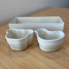 ル・クルーゼ(Le Creuset) 耐熱容器 子ども ベビー・ツイン・ラムカン(ベアー&ヒヨコ) デューンの画像