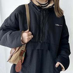 最終価格【美品】javaリバーシブル ハーフジップナイロンボアブルゾン ユニセックス　Mの画像