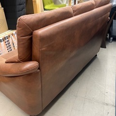 ★911『３人掛けソファーお探しの方必見』 3人掛けソファー【茶】　　リサイクルマート鹿児島宇宿店の画像