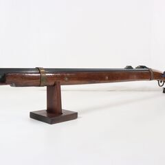 大洋銃機 火縄銃 装飾品 古式銃 アンティーク ヴィンテージ 箱付き 種子島 木のスタンド付き おもちゃ JG_MJP_C0206-J002の画像