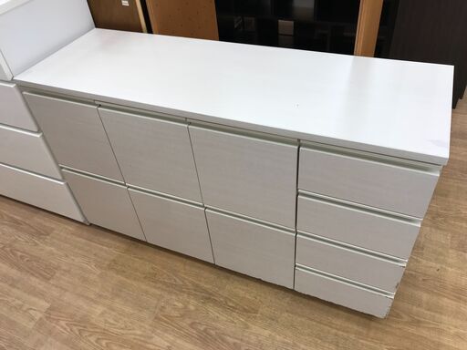 ★ジモティ割あり★ アイリスオーヤマ キャビネット ホワイト H73×W119×D39 クリーニング済み KJ8158