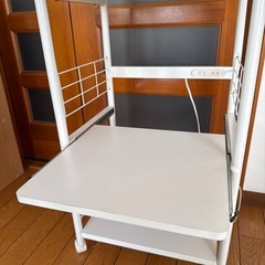 レンジラック(電子レンジ、 炊飯器、トースター収納)　ホワイト　　の画像