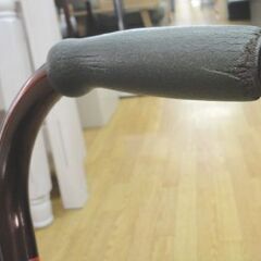 ステッキ 4点先 伸縮式 10段階 長さ71～94㎝ 杖 歩行補助具 ブラウン 西岡店の画像