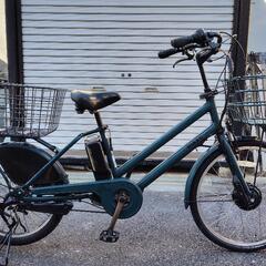 値下げしました！高年式　ブリジストン　bikke　GRI　グリーン　前24、後20インチ バッテリーB300　充電器付　 の画像