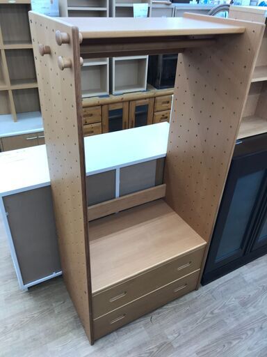 ★ジモティ割あり★  シェルフ ブラウン H144×W70×D45 クリーニング済み KJ8160