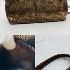 【❗️✨イタリア製✨❗️】ボルボネーゼ 🌟うずら柄 スエードレザー 🌟ショルダーバッグ 🌟上質な一品❗️の画像