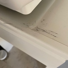 黒い汚れは取れました・訳ありゴミ箱棚上ラックの画像
