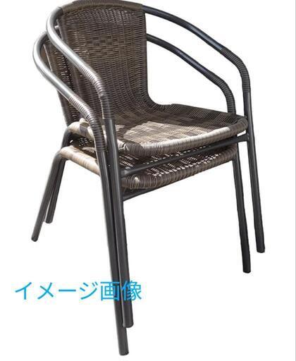 24t リビングアウト(Living Out) ガーデンチェア 2脚組  スタッキング可能 アウトドア パウダーコーティング マット仕上げy020602t