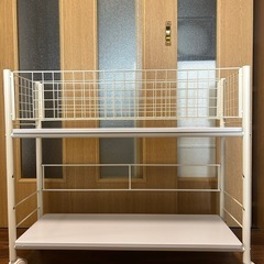 山善　キャスター付き収納