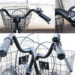 【2/12受渡完了】≪B045ジ限≫ COCONUT/ココナッツ 自転車 変速なし 鍵付き 27インチ 黒色/ブラック系 通勤/通学 ママチャリ/シティサイクル 現状品の画像