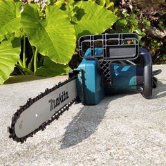 You Tube動画有り！マキタ１００Vチェーンソー350mm 中古品  新品交換チェーン付 少し難あり品ですの画像