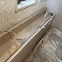 【受け渡し者決定】ニトリ　収納付きシングルベッドの画像
