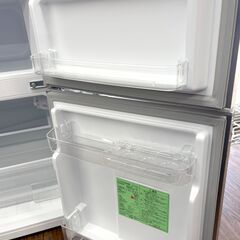 札幌 東区 ヤマダセレクト 87L 2ドア冷蔵庫 2020年製 YRZ-C09H1 ホワイト コンパクト シルバー 冷凍 野菜室 の画像