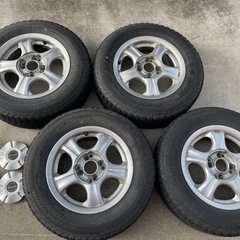 14インチ　スタッドレスタイヤ　185/70R14 4穴　アルミ...