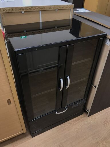 ★ジモティ割あり★  キャビネット ブラック H91×W60×D40 クリーニング済み KJ8166