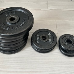ブラックアイアンダンベル5キロ・2.5キロ・1.25キロ