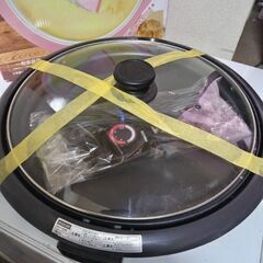美品 2017年製山善ホットプレート直径34cm