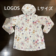 LOGOS　ウインドブレーカー　花柄　白　レディース　アウター