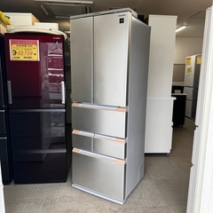 【超美品‼️】シャープ 2021年製 457Lノンフロン冷凍冷蔵庫 無線LAN接続 プラズマクラスター ライトメタル♪の画像