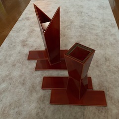 未使用品　春慶塗り花器2個セット