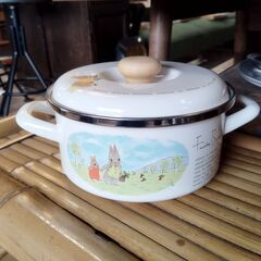 江尻ホーロー 両手鍋 琺瑯 未使用品　/UJ-1186 北