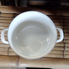 江尻ホーロー 両手鍋 琺瑯 未使用品　/UJ-1186 北の画像